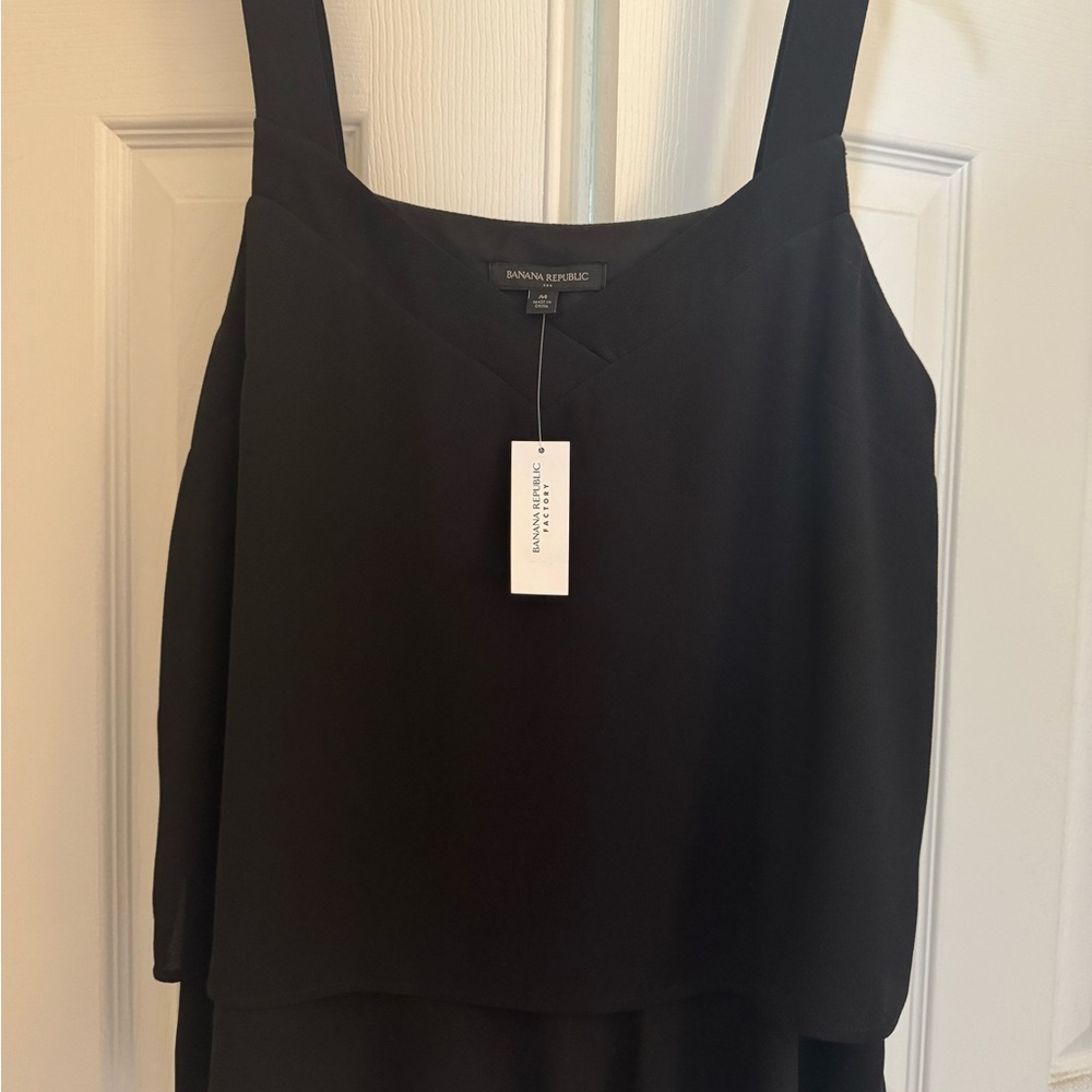Banana Republic Black Double-Layer Camisole